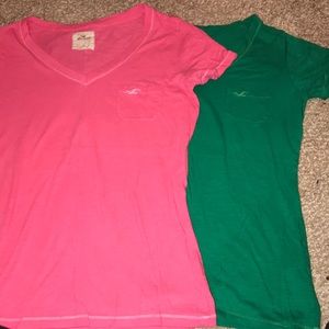 Two V-Neck short sleeve shirts
